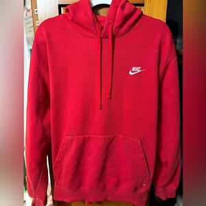 Red Nike hoodie